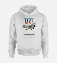 Thumbnail for Fairey Swordfish Mk I design on white double-side hoodie, single-side print