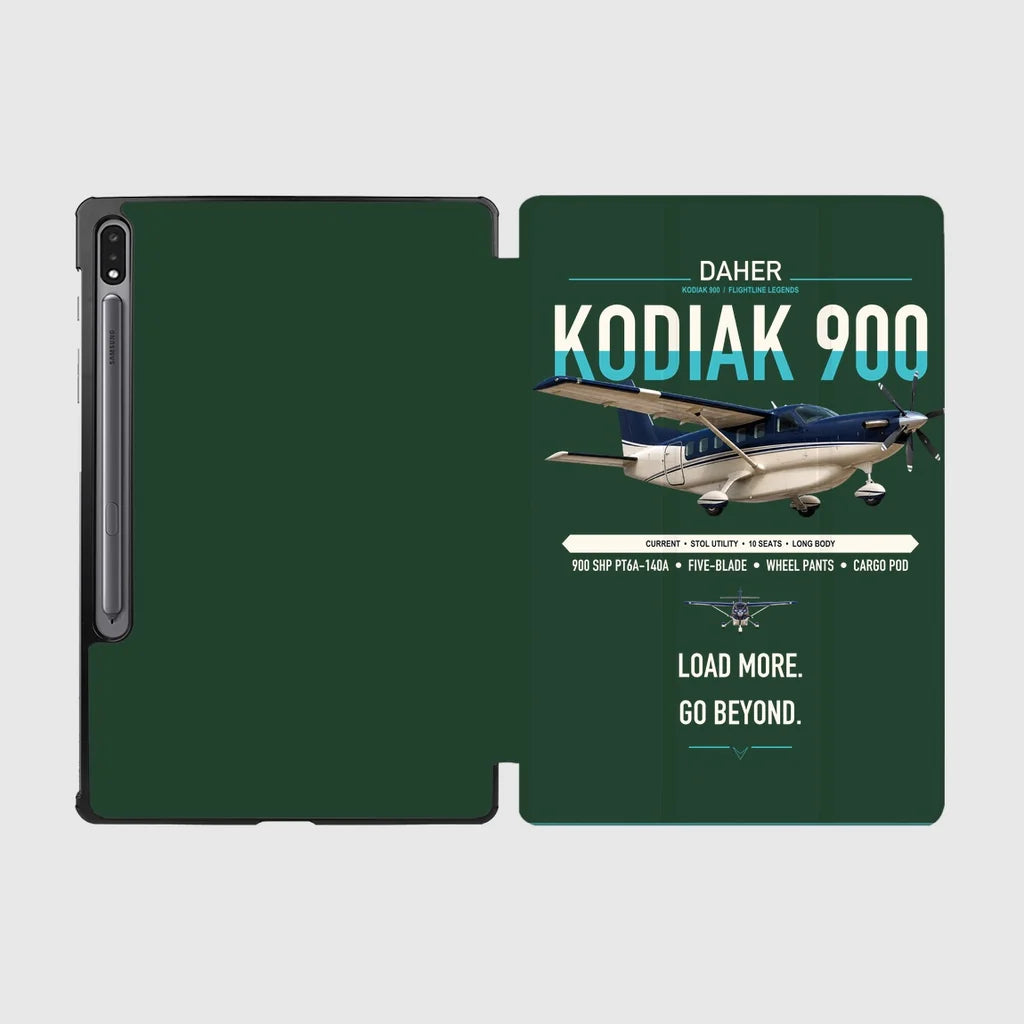 Daher Kodiak 900 design on dark green samsung tablet tablet case