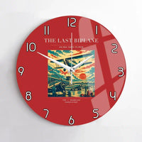 Thumbnail for VINTAGE G4054 - The Last Biplane - Designed Wall Clocks design on red no-frame
