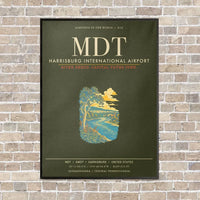 Thumbnail for Harrisburg International Airport MDT - Canvas Framed - Green Army