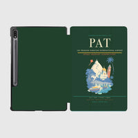 Thumbnail for Jay Prakash Narayan International Airport (PAT) design on dark green samsung tablet tablet case