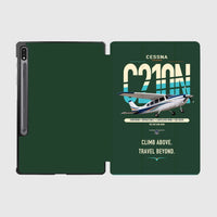 Thumbnail for Cessna T210N Centurion design on dark green samsung tablet tablet case