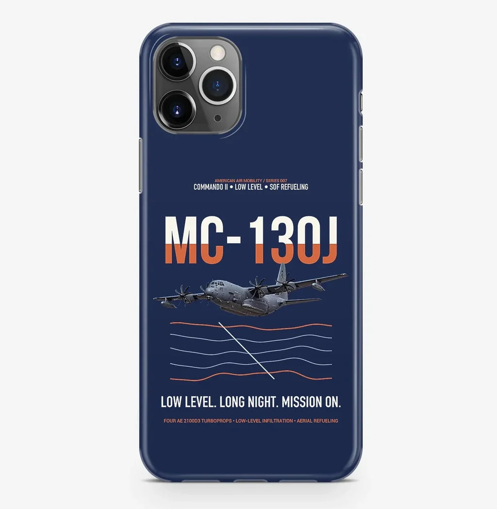 MC-130J COMMANDO II design on navy blue magsafe iphone case, for iPhone Pro Max