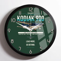 Thumbnail for Daher Kodiak 900 design on dark green framed wall clock