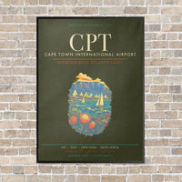 Thumbnail for Cape Town International Airport CPT - Canvas Framed - Green Army