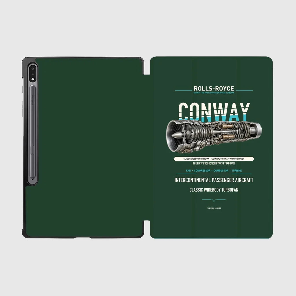 CONWAY design on dark green samsung tablet tablet case