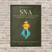 Thumbnail for John Wayne Airport Orange County SNA - Canvas Framed - Green Army