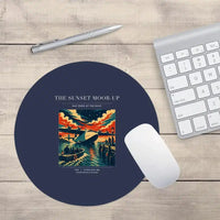 Thumbnail for VINTAGE G4277 - The Sunset Moor-Up - Designed Mouse Pads design on navyblue round