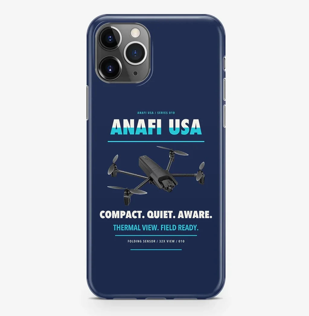 Parrot ANAFI USA Case ProMax design on navy blue iphone case promax