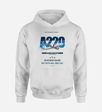 Thumbnail for Airbus A220-300 design on white hoodie single side