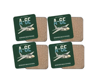 Thumbnail for A-6E Intruder design on dark green 4 pieces set coaster