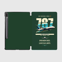Thumbnail for Boeing 787-8 Dreamliner design on dark green samsung tablet tablet case
