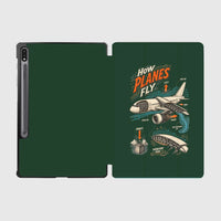 Thumbnail for How Planes Fly V2 design on dark green samsung tablet tablet case