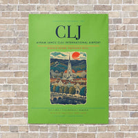Thumbnail for Avram Iancu Cluj International Airport CLJ - Canvas No Frame - Light Green
