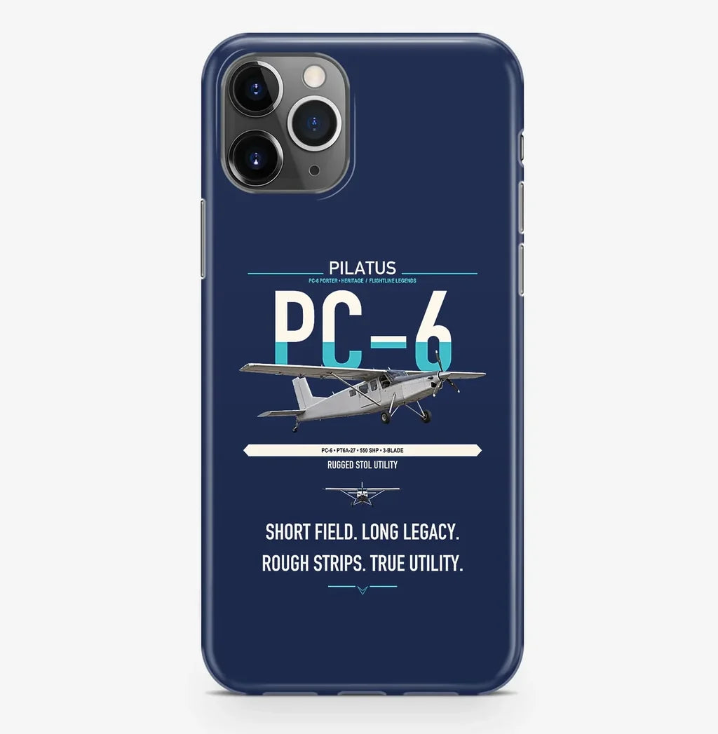 Pilatus PC-6 Porter design on navy blue magsafe iphone case, for iPhone Pro Max