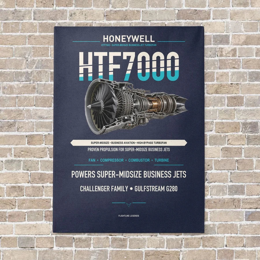 HTF7000 vertical canvas print - no frame - navy blue background