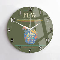 Thumbnail for Bacha Khan International Airport PEW Wall-Clock No-Frame - Green Army