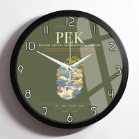 Thumbnail for Beijing Capital International Airport PEK Wall-Clock Framed - Green Army