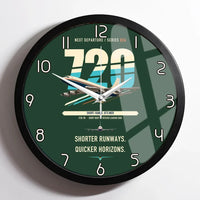 Thumbnail for Boeing 720B design on dark green framed wall clock