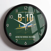Thumbnail for Martin B-10 design on dark green framed wall clock