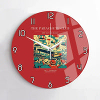Thumbnail for VINTAGE G4032 - The Parachute Club - Designed Wall Clocks design on red no-frame