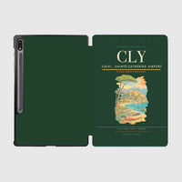 Thumbnail for Calvi (CLY) design on dark green samsung tablet tablet case