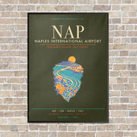 Thumbnail for Naples International Airport NAP - Canvas Framed - Green Army