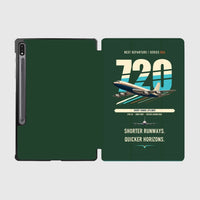 Thumbnail for Boeing 720B design on dark green samsung tablet tablet case