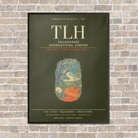 Thumbnail for Tallahassee International Airport TLH - Canvas Framed - Green Army