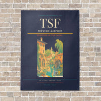 Thumbnail for Treviso Airport TSF vertical canvas print - no frame - navy blue background