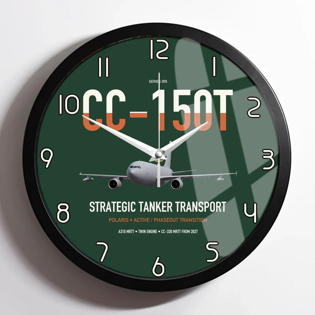 Airbus CC-150T Polaris design on dark green framed wall clock