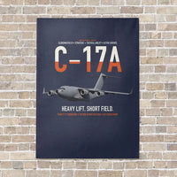 Thumbnail for C-17A Globemaster III vertical canvas print - no frame - navy blue background