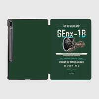 Thumbnail for GEnx-1B design on dark green samsung tablet tablet case
