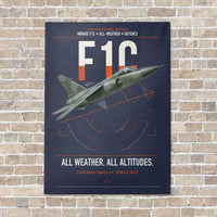 Thumbnail for Dassault Mirage F1C vertical canvas print - no frame - navy blue background