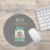 Thumbnail for M. R. Stefanik Airport BTS Mouse-Pad Round - Gray