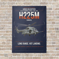 Thumbnail for Airbus Helicopters H225M Caracal vertical canvas print - no frame - navy blue background