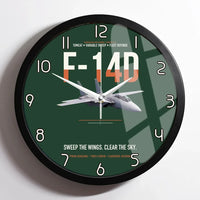 Thumbnail for F-14D Tomcat Sweep The Wings Clear The Sky design on dark green framed wall clock