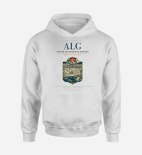 Thumbnail for Houari Boumediene Airport (ALG) design on white hoodie single-side print