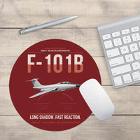 Thumbnail for F-101B Voodoo design on dark red round mouse pad