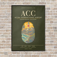 Thumbnail for Accra International Airport ACC - Canvas Framed - Green Army