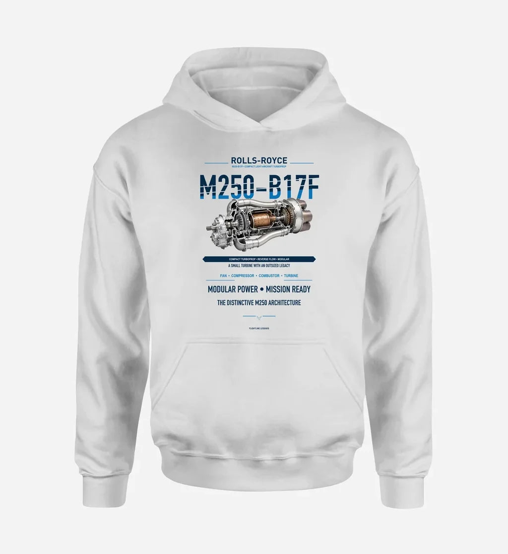 M250-B17F design on white hoodie single side