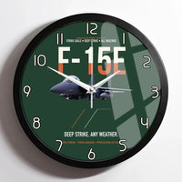 Thumbnail for F-15E Strike Eagle Deep Strike Any Weather design on dark green framed wall clock