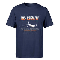Thumbnail for RC-135V W Rivet Joint design on navy blue double-side t-shirt, single-side print