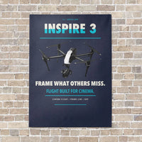 Thumbnail for DJI Inspire 3 vertical canvas print - no frame - navy blue background