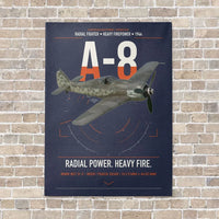 Thumbnail for Focke-Wulf Fw 190A-8 vertical canvas print - no frame - navy blue background