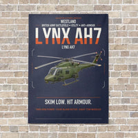Thumbnail for Westland Lynx AH7 vertical canvas print - no frame - navy blue background
