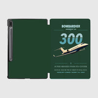 Thumbnail for Bombardier Challenger 300 design on dark green samsung tablet tablet case