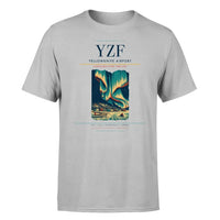 Thumbnail for Yellowknife Airport (YZF) T-Shirt single-side front print in Light Gray | yellowknife-airport-yzf-double-side-t-shirt