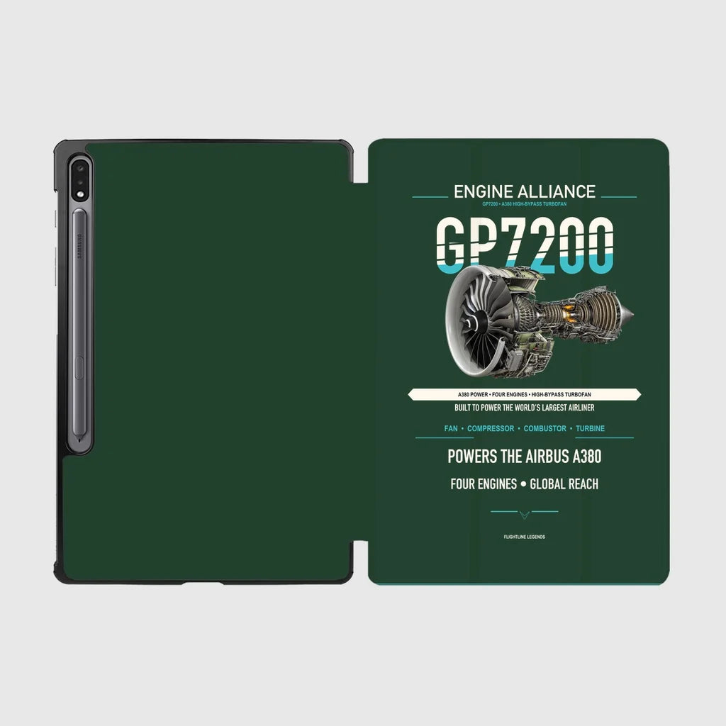 GP7200 design on dark green samsung tablet tablet case