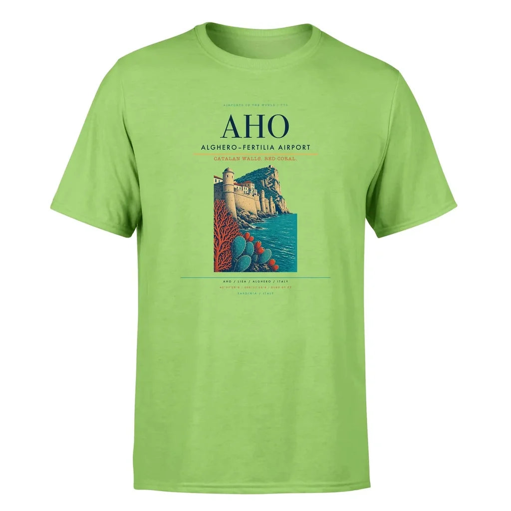 Alghero Airport (AHO) Premium T-Shirt Light Green